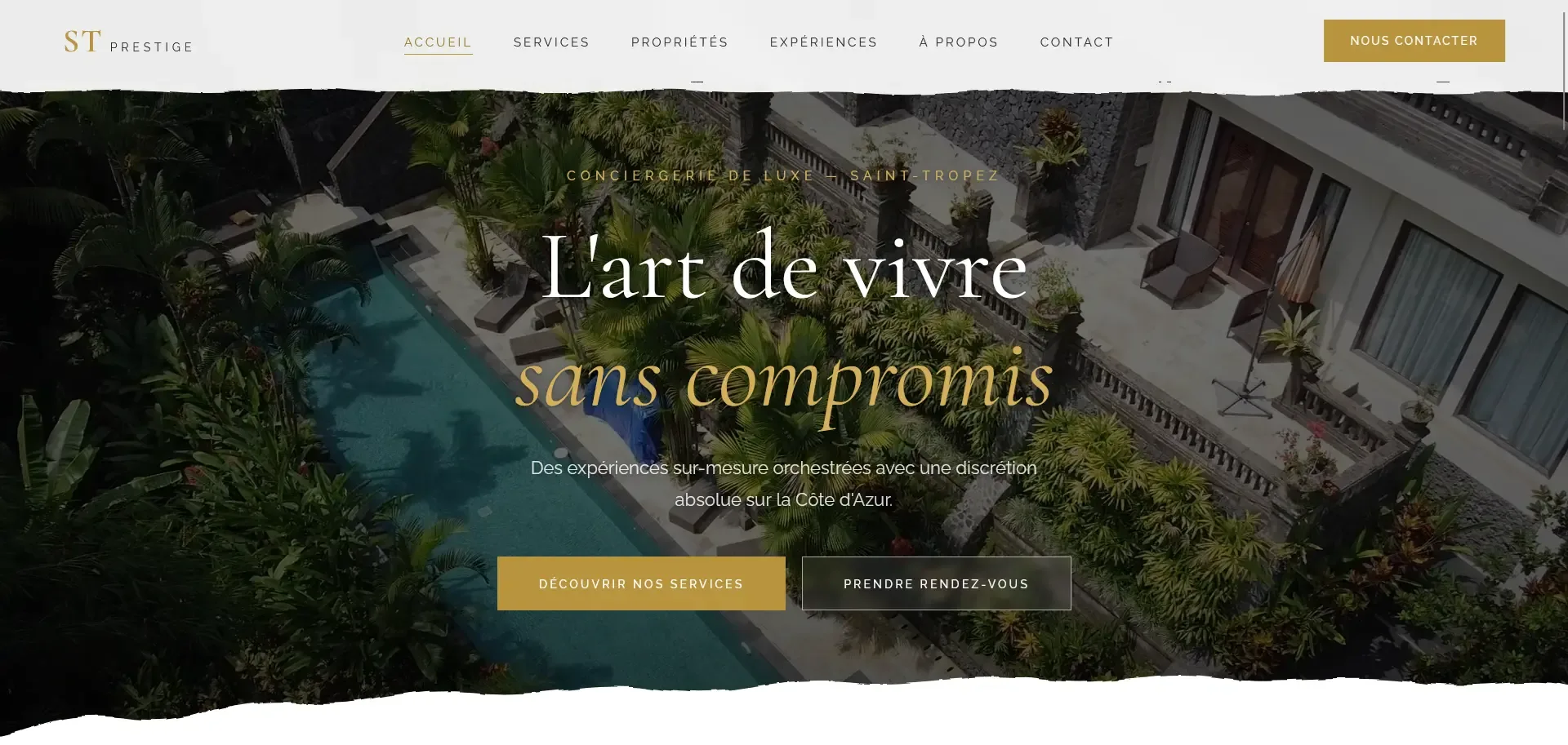 Création site internet prestige Côte d'Azur - ST Prestige