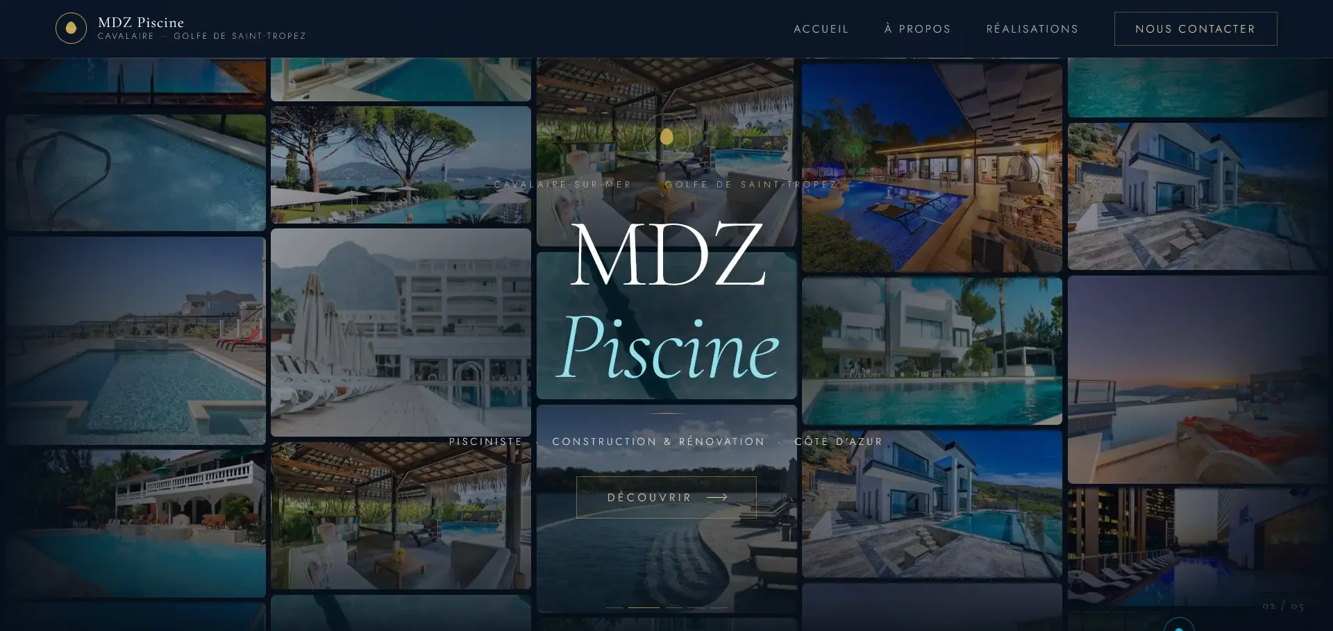 Création site internet pisciniste Var - MDZ Piscine